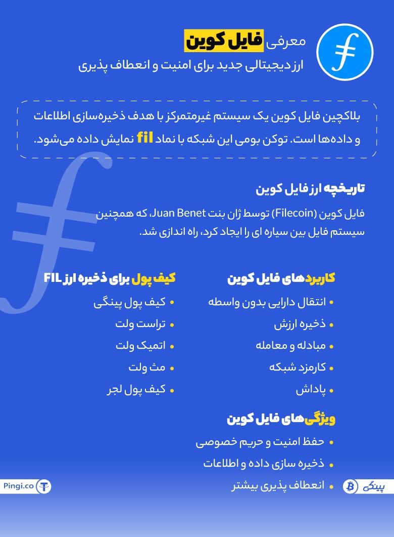 اینفوگرافیک معرفی فایل کوین Filecoin
