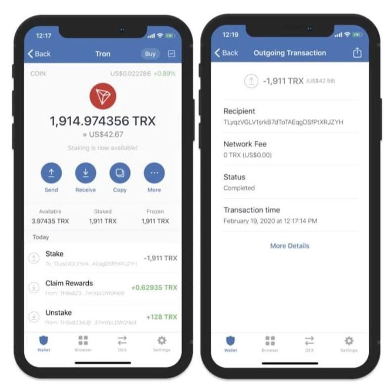 تأیید تراکنش در تراست ولت