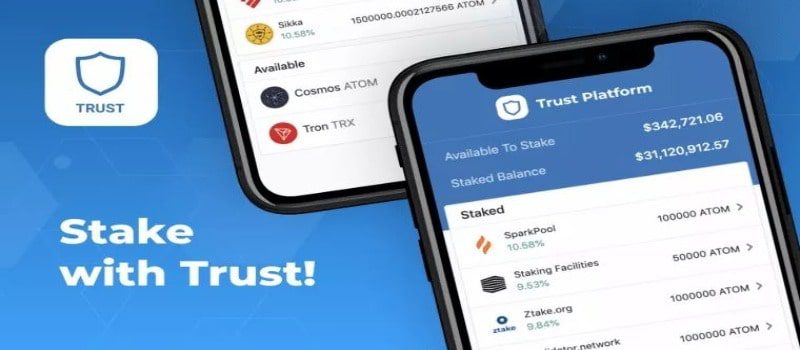 استیکینگ ترون در تراست ولت