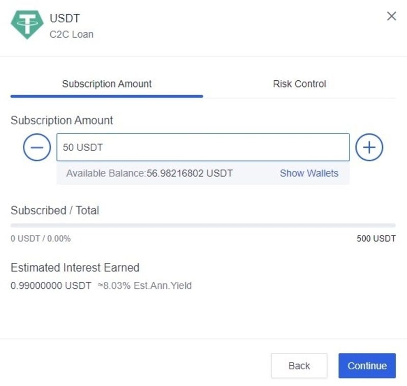 واریز تتر برای وام گرفتن و کسب درآمد از صرافی OKEx