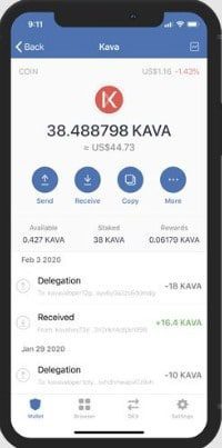 کیف پول کاوا را باز کنید