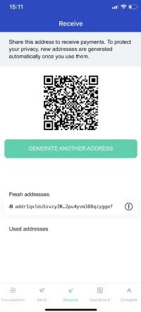 دریافت توکن در کیف پول Yoroi