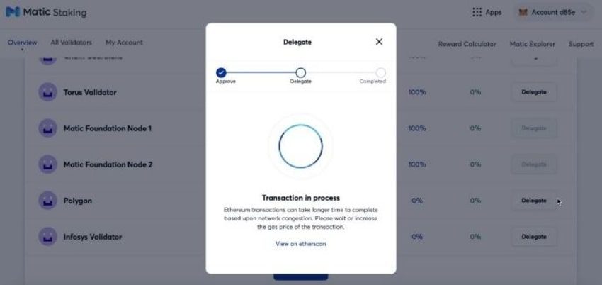 در انتظار فرآیند تأیید تراکنش