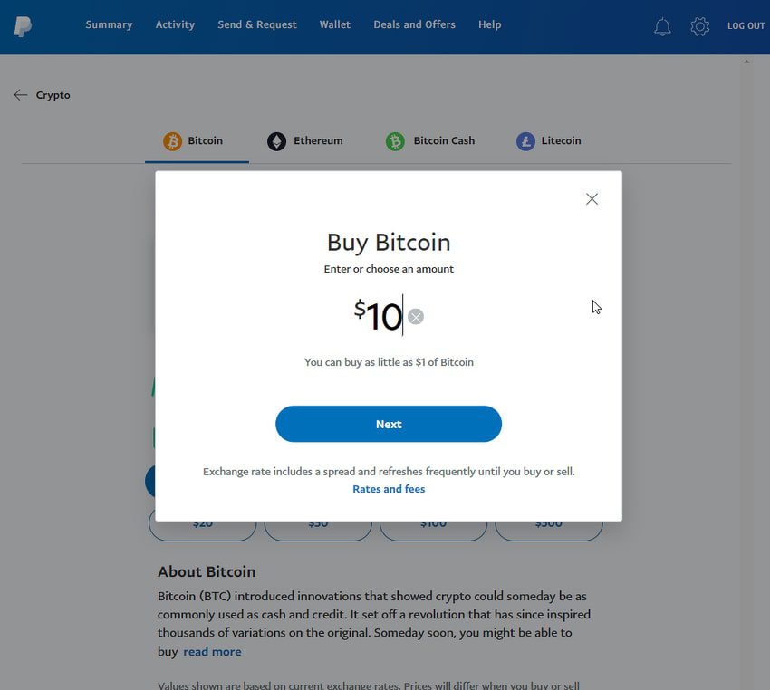 تغییر قیمت بیت کوین