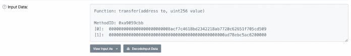 اطلاعات تراکنش در Etherscan