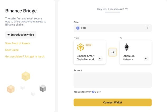 بایننس بریج راهی برای بازیابی رمز ارز
