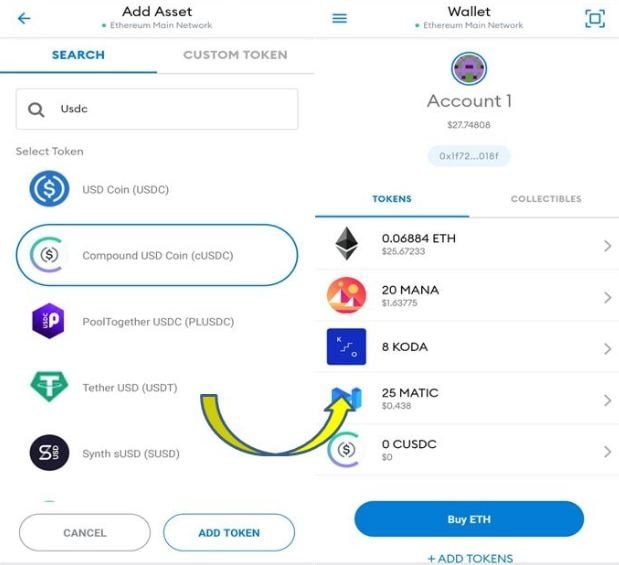 افزودن توکن به کیف پول