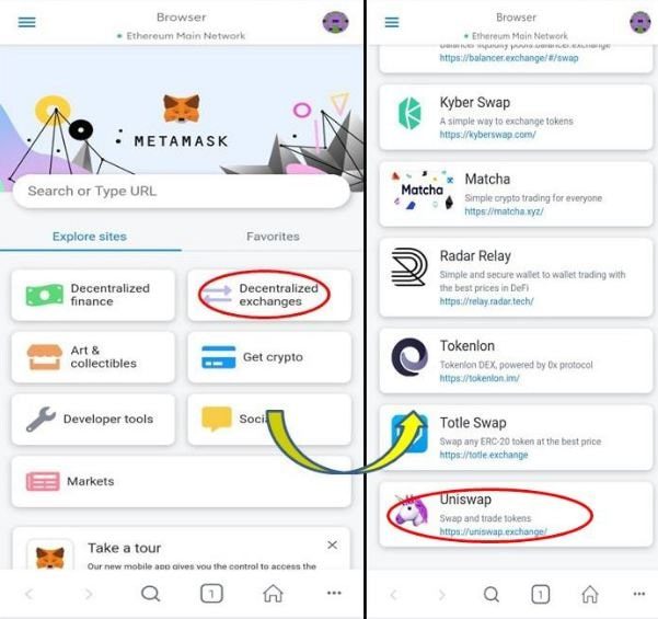 اتصال به Uniswap