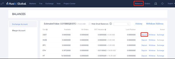 واریز توکن در هوبی ولت