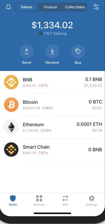 آغاز استیکینگ بایننس کوین در تراست ولت