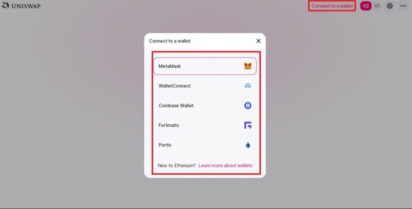 اتصال صرافی یونی سواپ به کیف پول متامسک