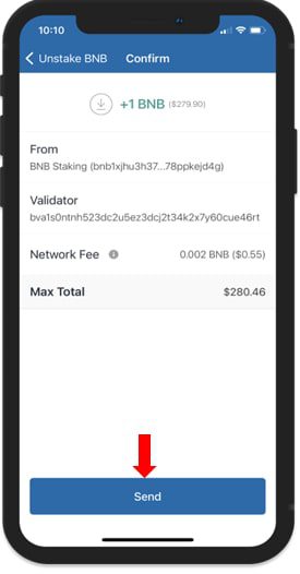اتمام آن استیکینگ بایننس کوین