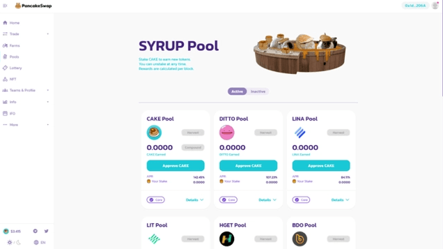 نحوه استیکینگ در صرافی پنکیک سواپ