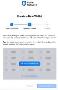 عبارات بازیابی کیف پول ronin