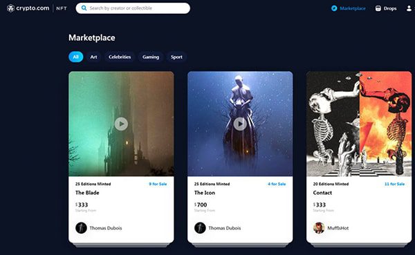 Crypto.com بهترین بازار هیبریدی NFT