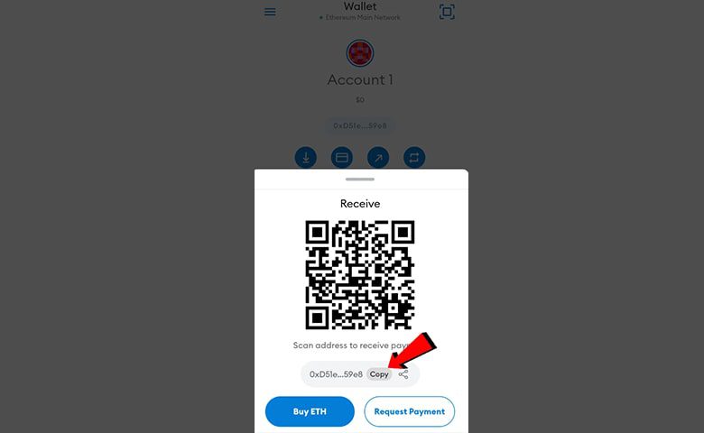 بازکردن کیف پول متامسک در دستگاه مورد نظر