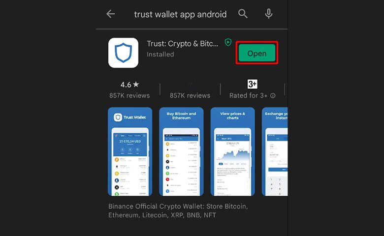نصب کیف پول تراست ولت برای انتقال بایننس کوین به متامسک