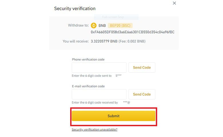 تایید تراکنش بایننس کوین