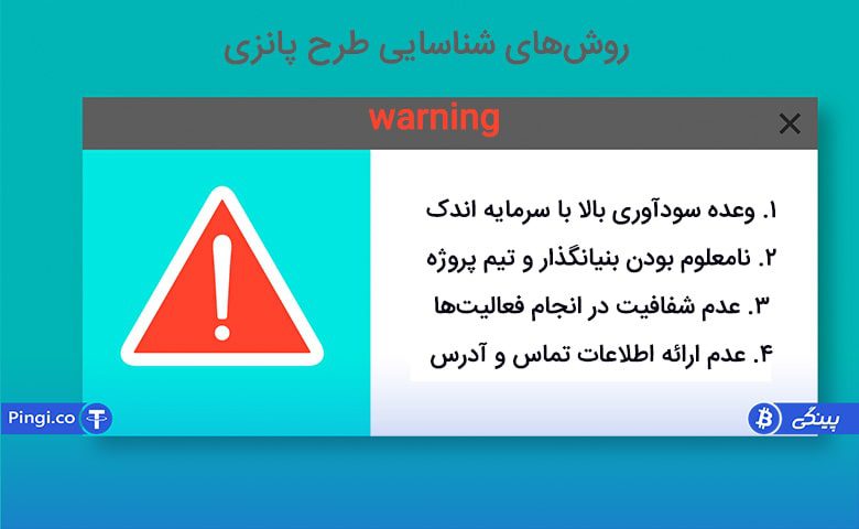 روشهای شناسایی طرح پانزی