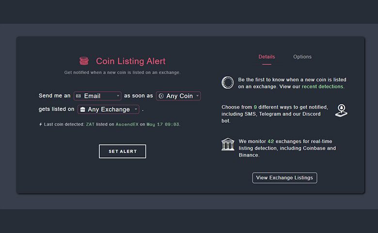 کریپتوکارنسی آلرتینگ cryptocurrencyalerting