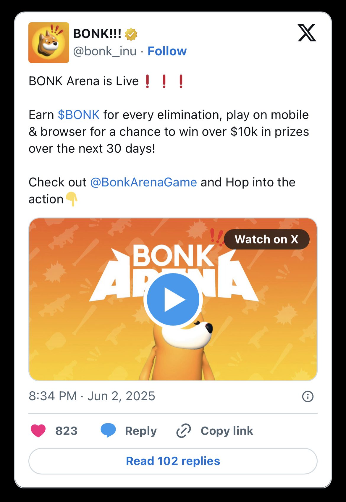  ‏Bonk Arena