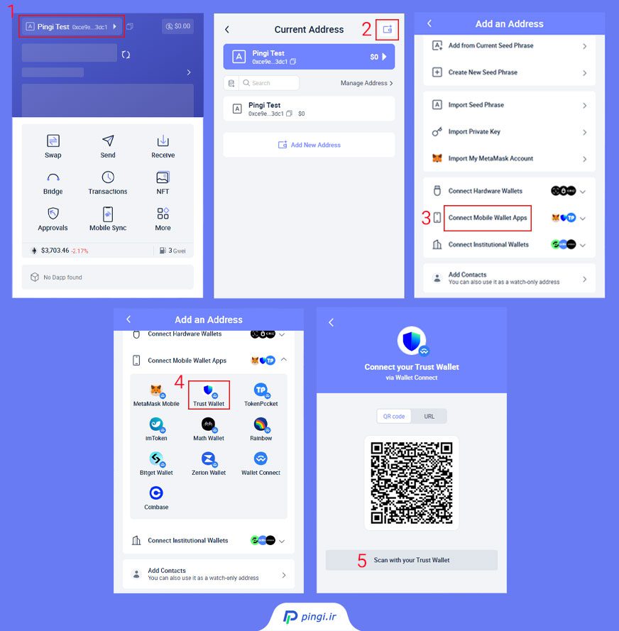 اتصال تراست ولت به ربی ولت