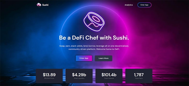 موارد استفاده ارز دیجیتال sushi