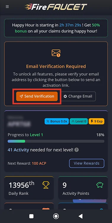 تایید ایمیل در سایت فایر فاست | پینگی