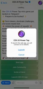 بازی تلگرامی cex.io